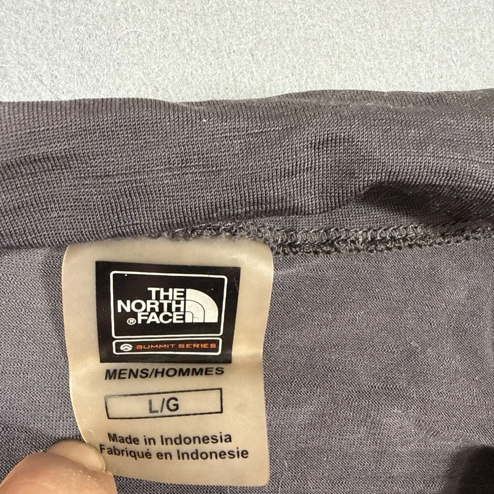North Face Shirt Men L GRY 1/4 THUMBHOLES Performance Activewear Hiking REPAIR